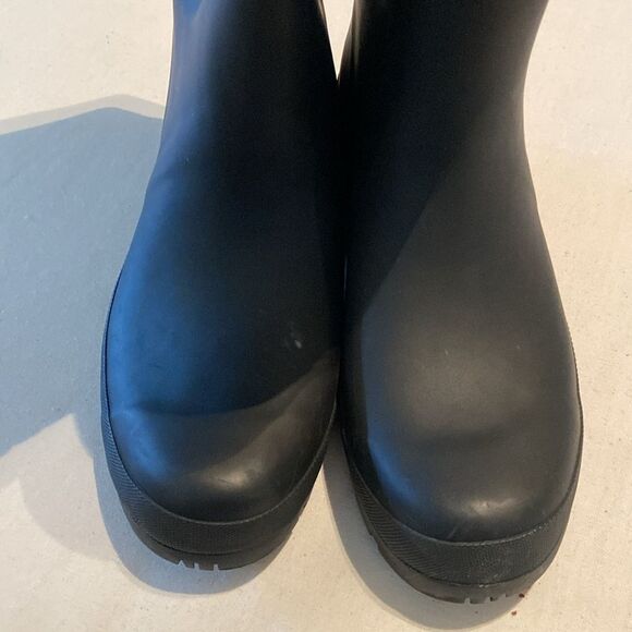 Joules Black and yellow Rubber Women's rain Boots size 8 - Picture 7 of 8